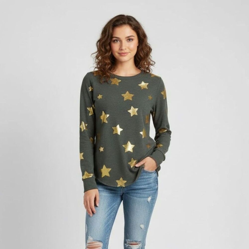 Chaser Green Gold Star Long Sleeve Short Size X-Small NWT